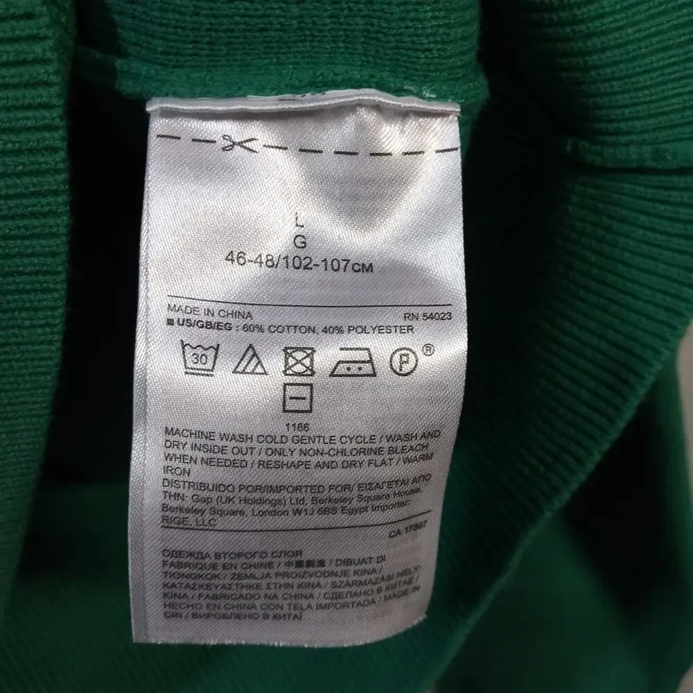 Banana Republic Men's Coolmax Green Stripe Pull Over Sweater Size L